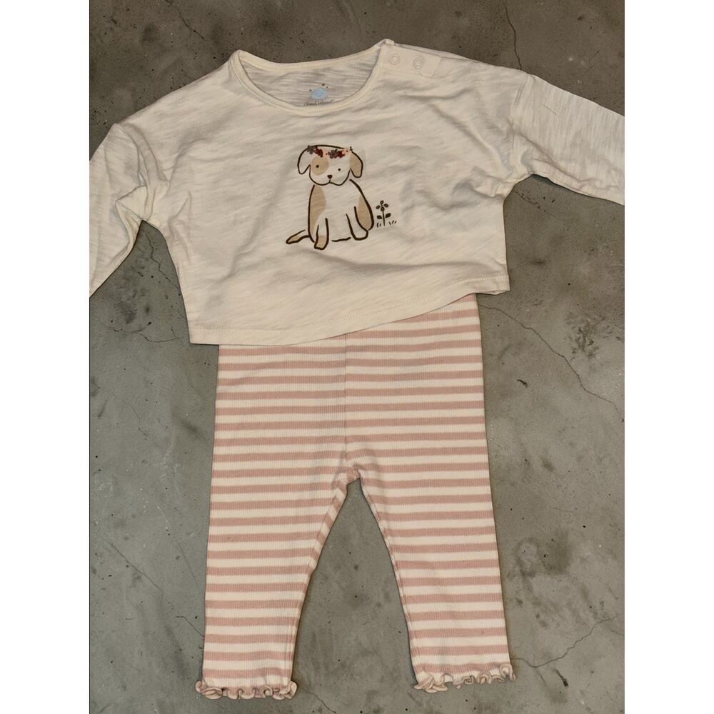Cloud Island Infant Girls 2 Piece Set Size 3 Months NWT Pink & White